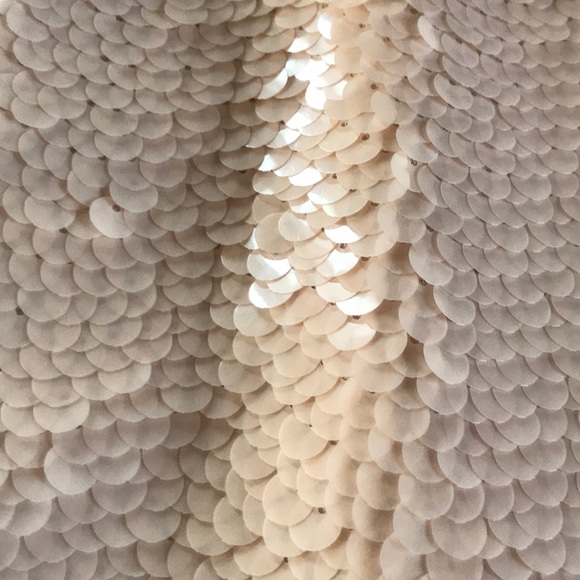 BCBG Micahela sequin soft pink mini skirt with elastic waist and back zip S/4 - Picture 6 of 8